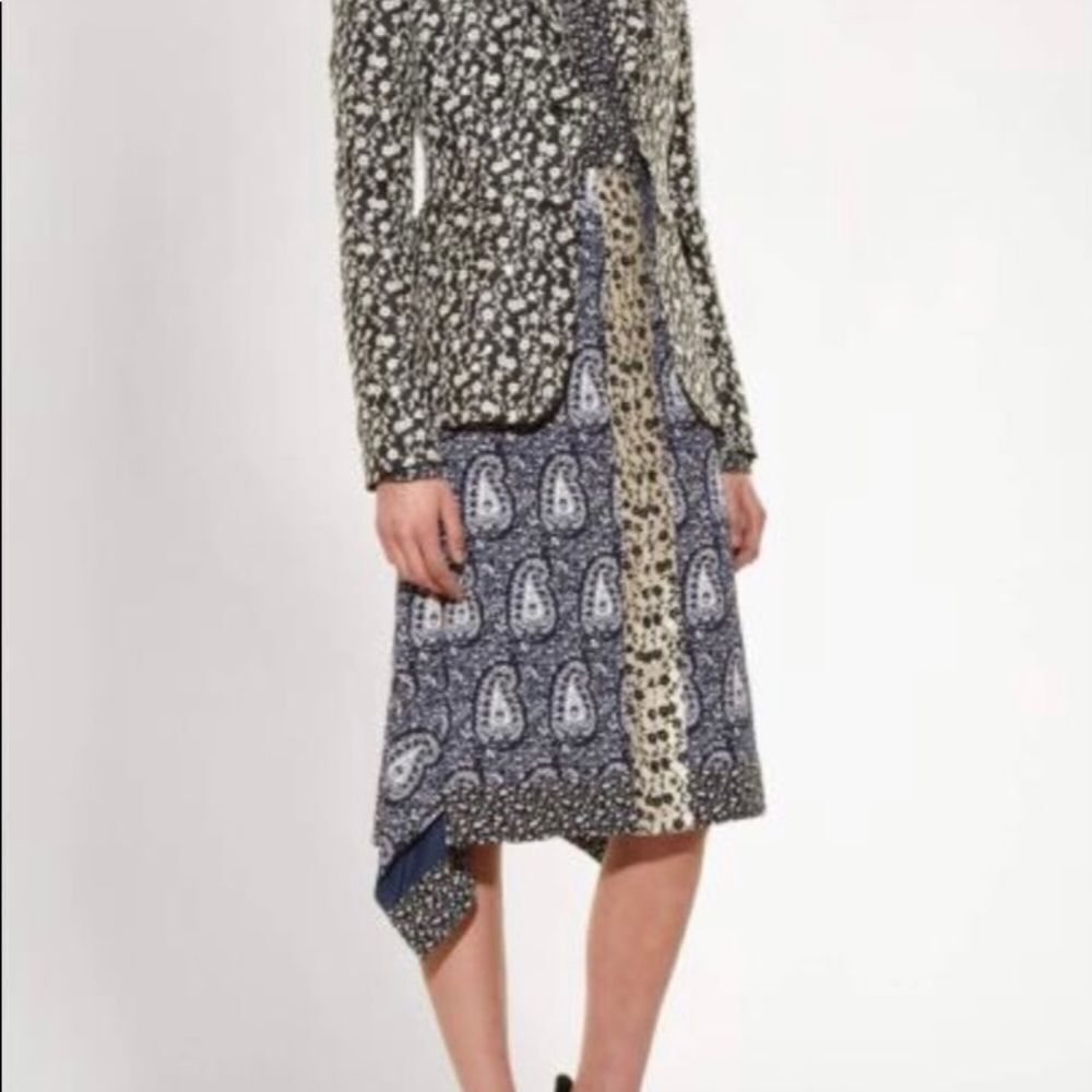 ALTUZARRA as seen on “ Live With Kelley “ Cyrus navy blue paisley midi skirt 6 - Picture 3 of 15